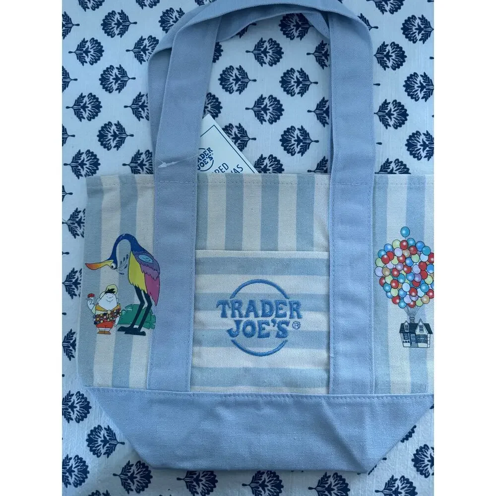 Disney UP Carl Ellie Double Sided Custom Made Trader Joes Mini Tote